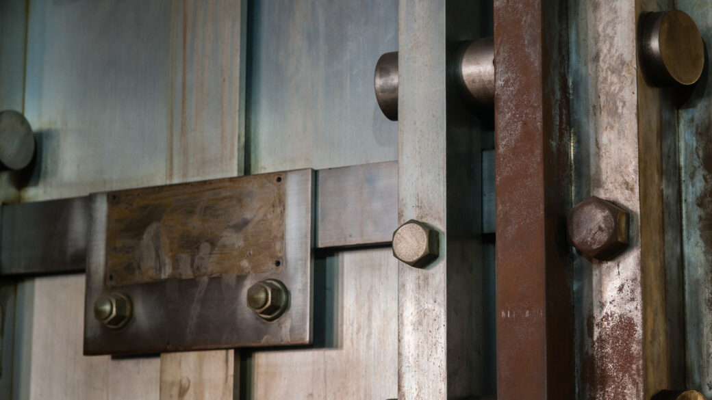 Photo of historic bank safe door at the Trust Building in Downtown Los Angeles