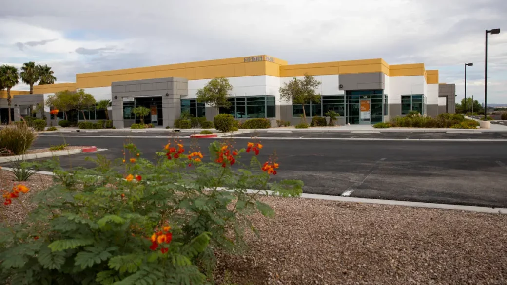 A street view of the industrial property in North Las Vegas acquired by Rising Realty Partners.