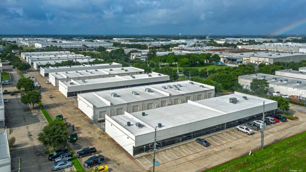A high angle view of an industrial park in Southwest Houston.